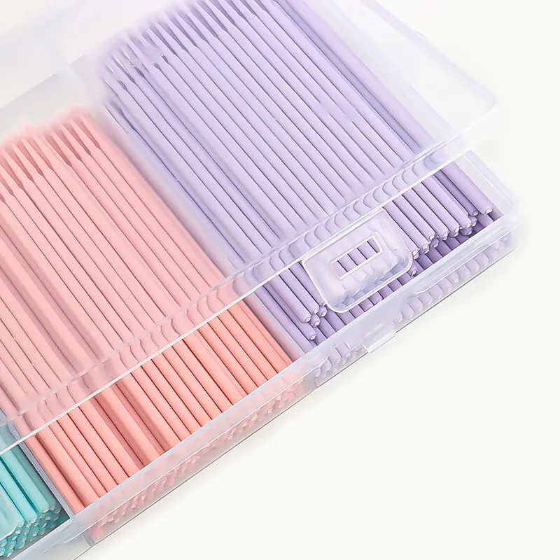 1/90/200/300 Pcs Eyelash Makeup Brush Set Silicone Eyebrow Brushes Micro Cotton Stick Lip Gloss Swab Eyelashes Extension Tools