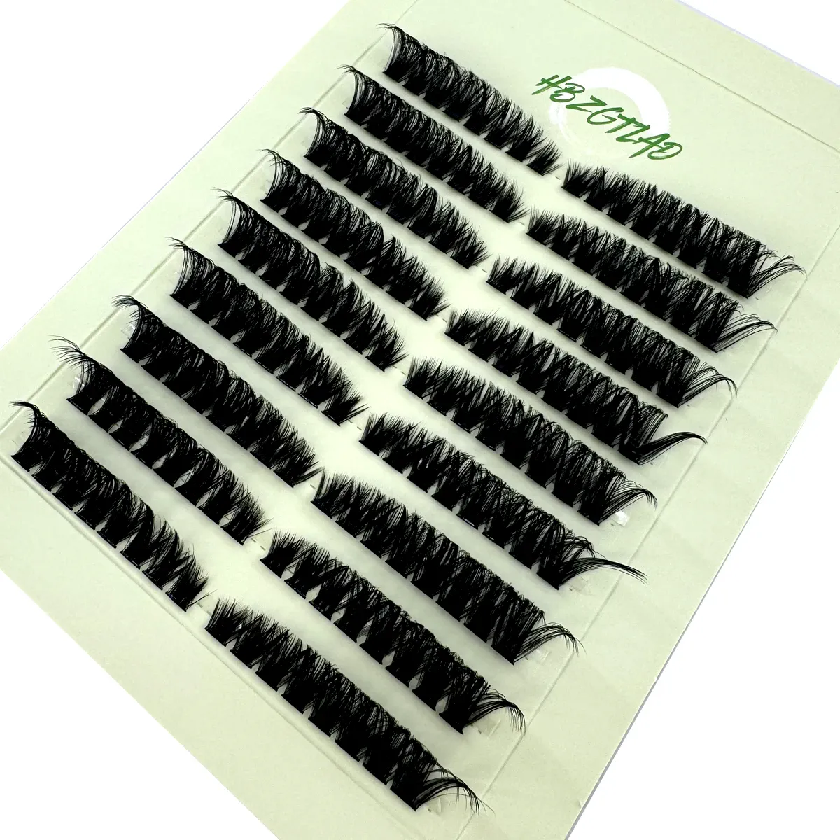 Linha de extensão de cílios encaracolados fofos de 9 fileiras 60D/80D esquerda/direita linha de extensão de cílios de olho de gato pode ser reutilizada