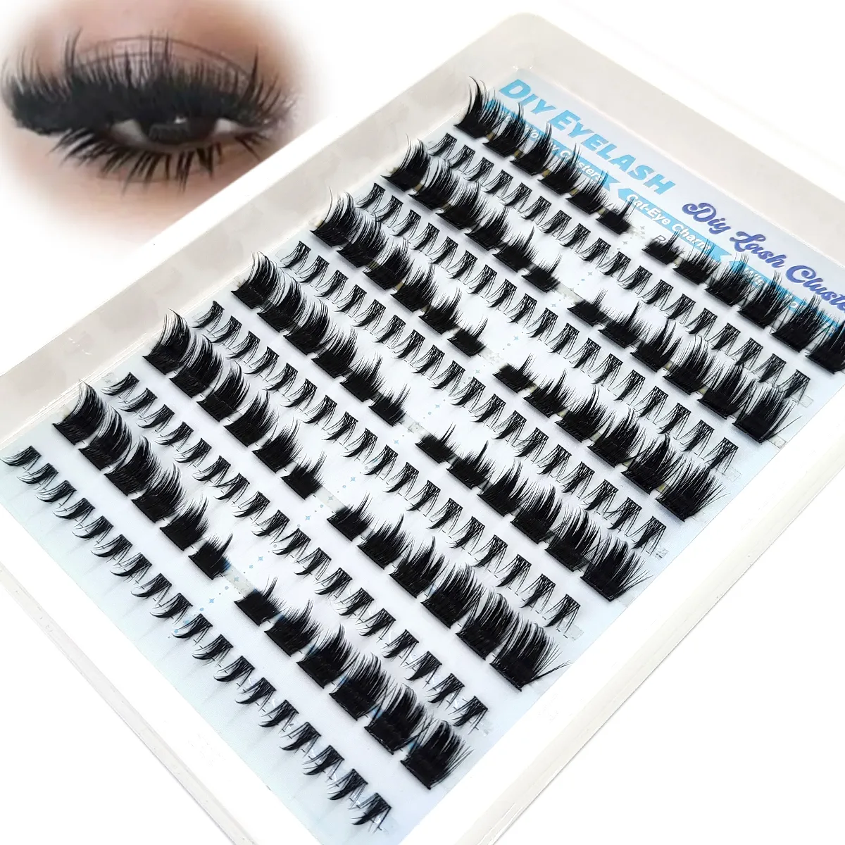 Novo dramático chicote cluster extensão chicote inferior chicote artificial vison tira único chicote olho de gato extensão diy fada