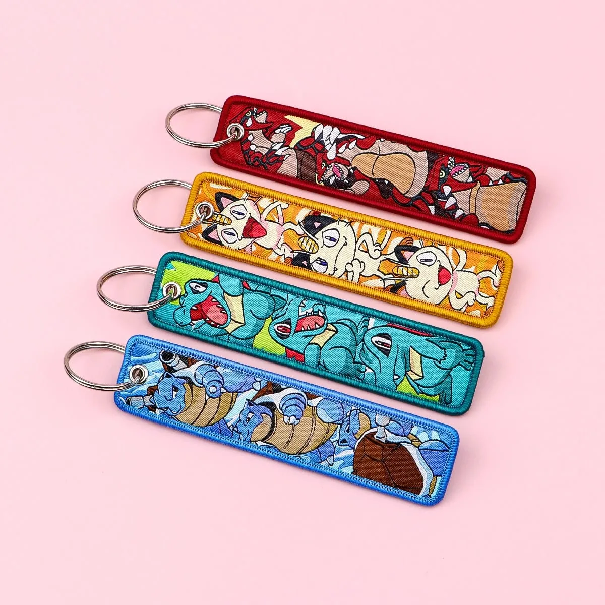 Chaveiro pokémon anime elf monsters, chaveiro para carros, mochila, porta-chaves, bordado, etiqueta, jet tag, acessórios, presentes, 1 peça