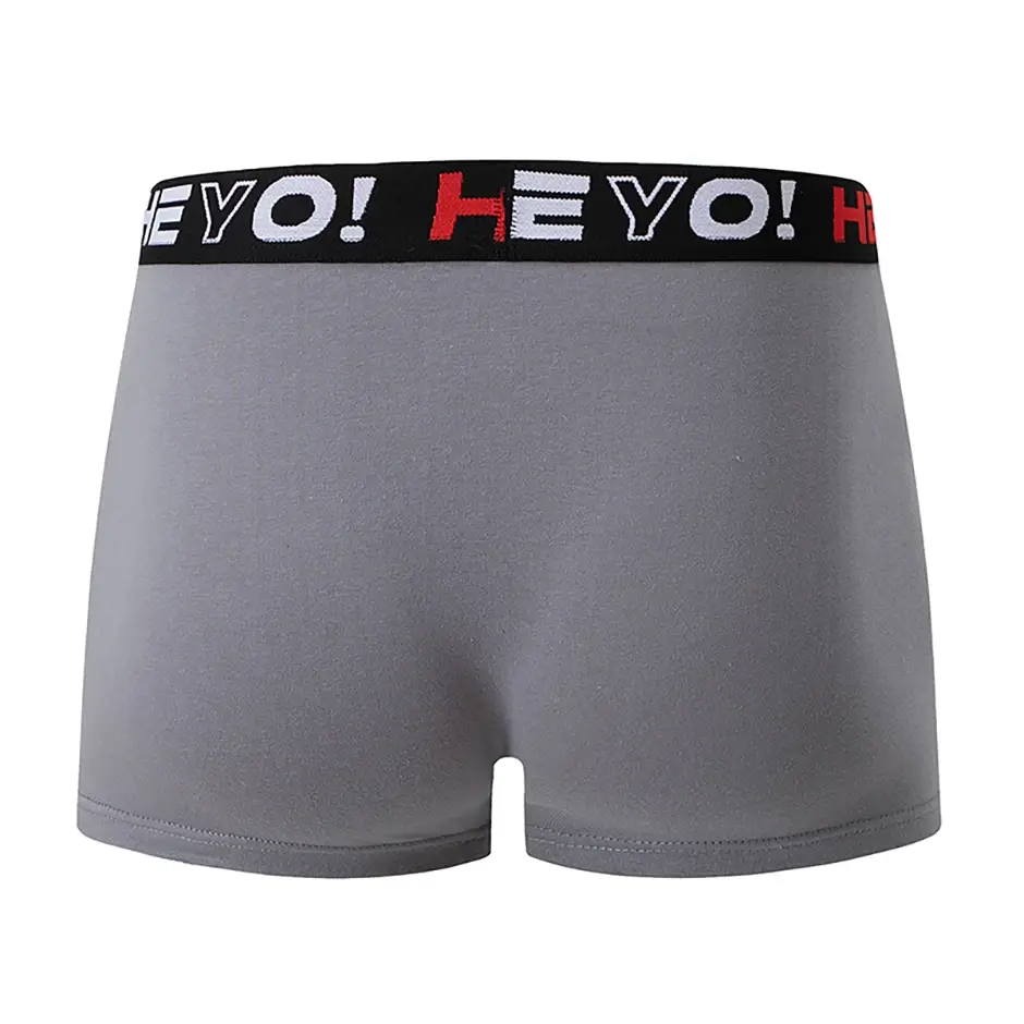 4-Piece Set of Men's Solid Color Cotton Underwear, Casual and Versatile, Elastic Waist, Comfortable Four Corner Plus Size Shorts — image 2