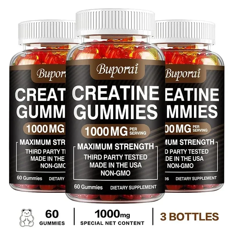 Gomas de monohidrato de creatina - aumentam a energia, aumentam a massa muscular e melhoram o desempenho atlético