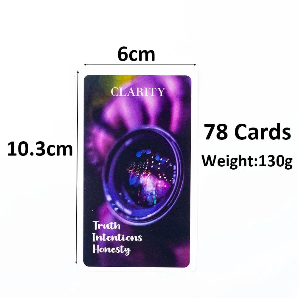 Baralho de corações escondidos segredos oracle 10.3*6cm, cartas de situações, baralho de chama gêmea brilhante, sentimentos, baralho de mensagens, 78 cartas — image 3