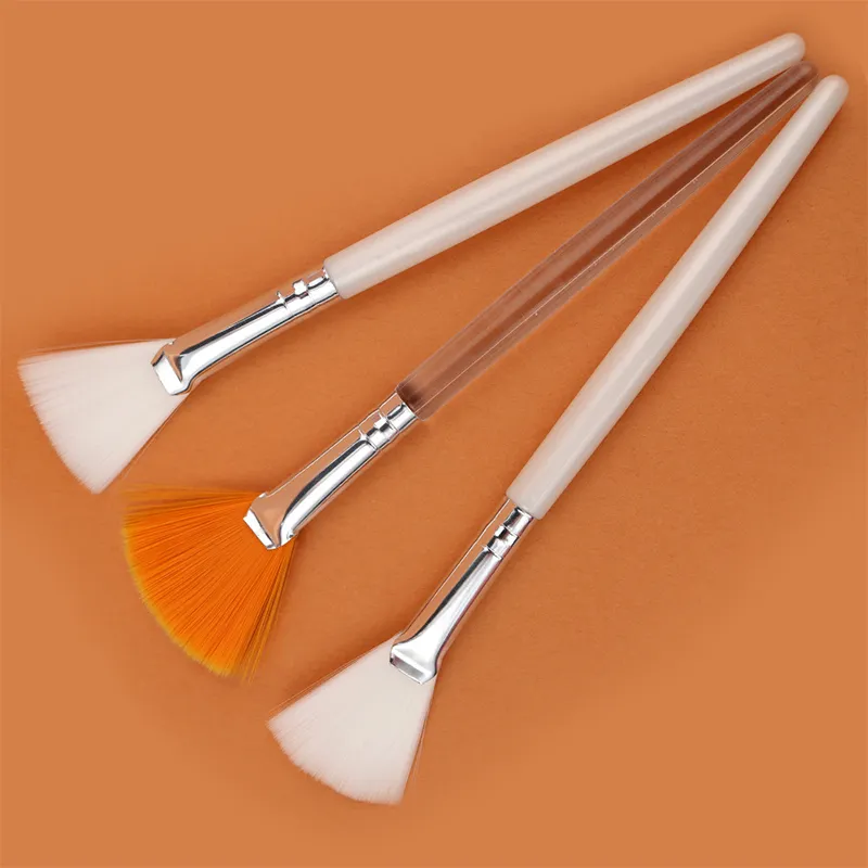 Practical Facial Brushes Fan Makeup Brushes Portable Mask Brush Cosmetic Tools for Women Flexible Facial Soft Mask Applicator