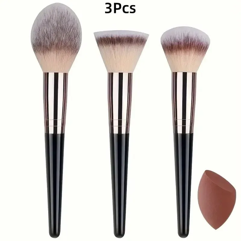 3-20 pçs pincéis de maquiagem conjunto macio macio sombra fundação corretivo mistura blush escova kabuki profissional feminino ferramenta de beleza