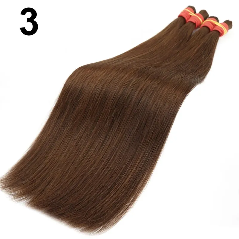 Kein Schuss, 100 % Echthaar-Extensions, Remy-Echthaar, unverarbeitetes natürliches schwarzes indisches Jungfrau-Haar, geflochten für Frauen