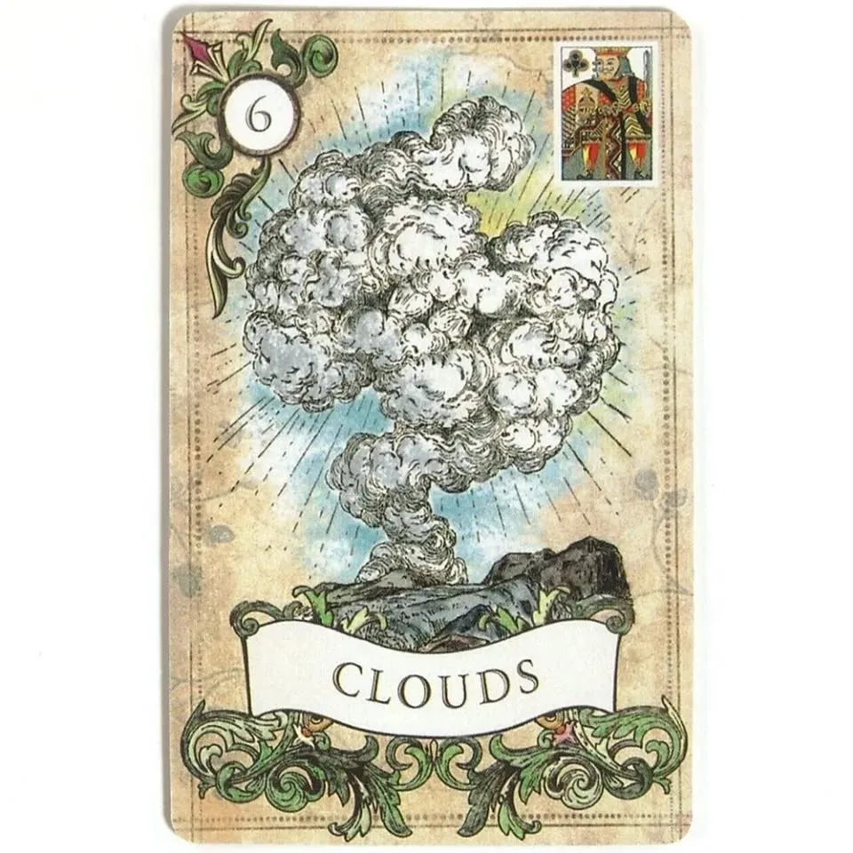 Cartas de adivinhação do estilo antigo lenormand, versão em inglês, baralho de 38 oracle, adivinhação, destino, jogos de tabuleiro, cartas de jogar