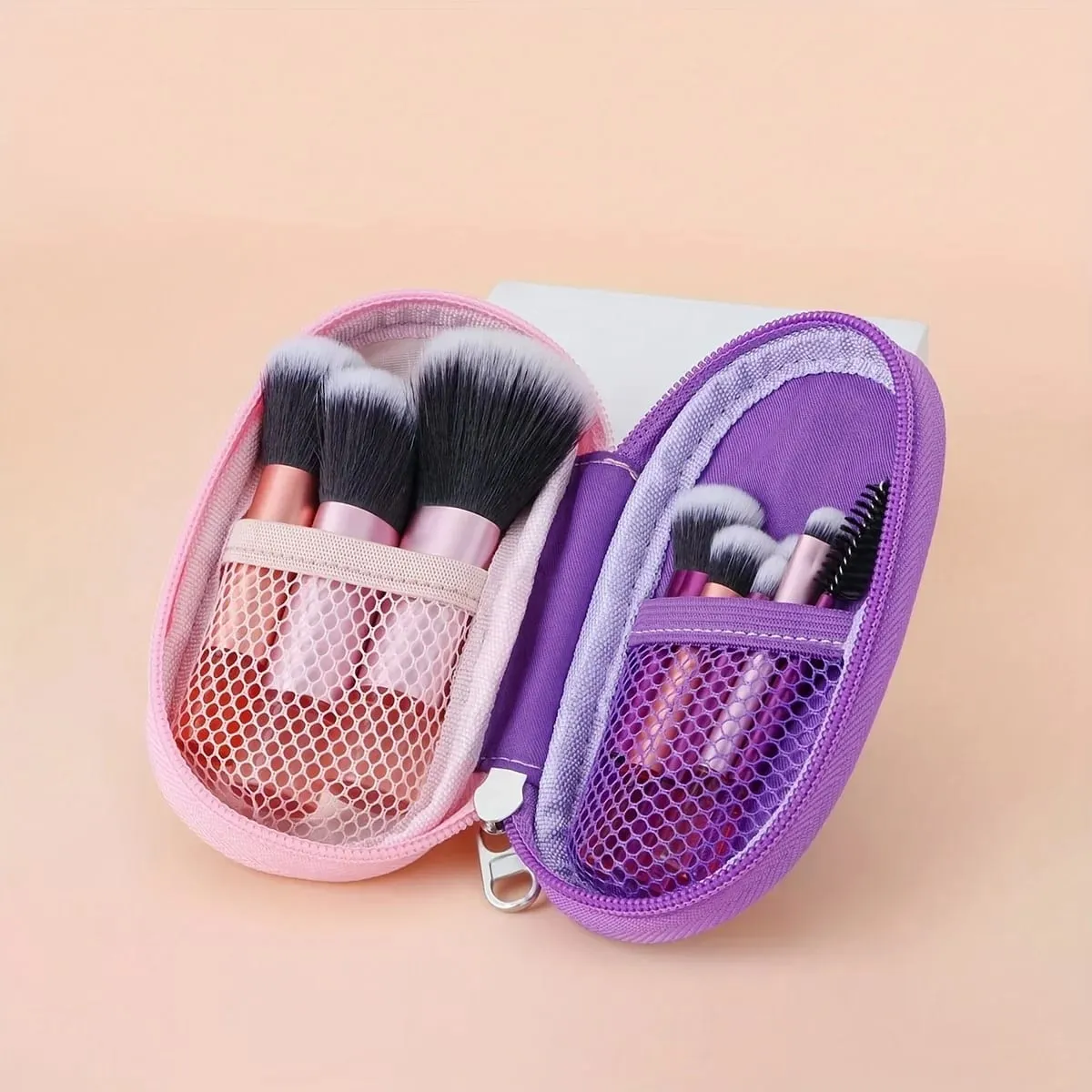 10 pçs mini conjunto de escova de maquiagem em pó sombra fundação blush liquidificador corretivo beleza ferramentas de maquiagem escova suprimentos profissionais