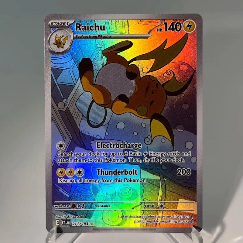 Paldea Evolved PKM Cards PTCG4-C GX Rainbow Magikarp Raichu Tyranitar Iono Rare Collection Battle Toys Gifts for Hobbies