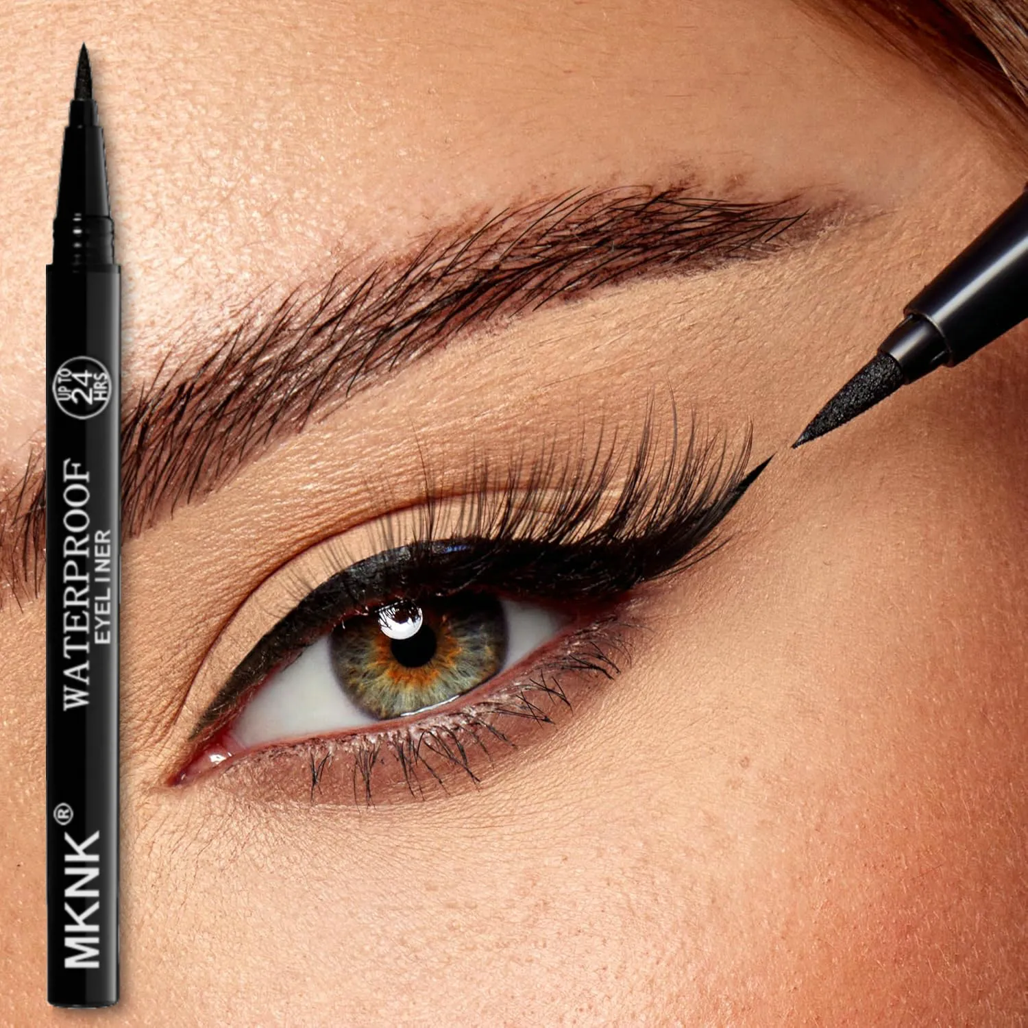 Common Eyeliner for Men and Women Waterproof Long-lasting Fast Drying Black Eyeliner Pen Men's Eyeliner Eye Makeup Cosmetics