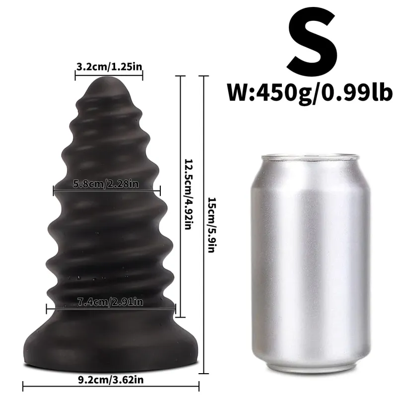 Enorme plugue anal treinamento anal dilatador grande vibrador bunda longo parafuso butt plug grande brinquedo sexual gay para mulheres homens massagem de próstata 18