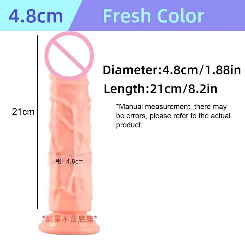 Realistic Flesh Colored Silicone Dildo with Suction Cup Soft Butt Plug Adult Sex Toy for Women And Men Realistic Soft Dildo