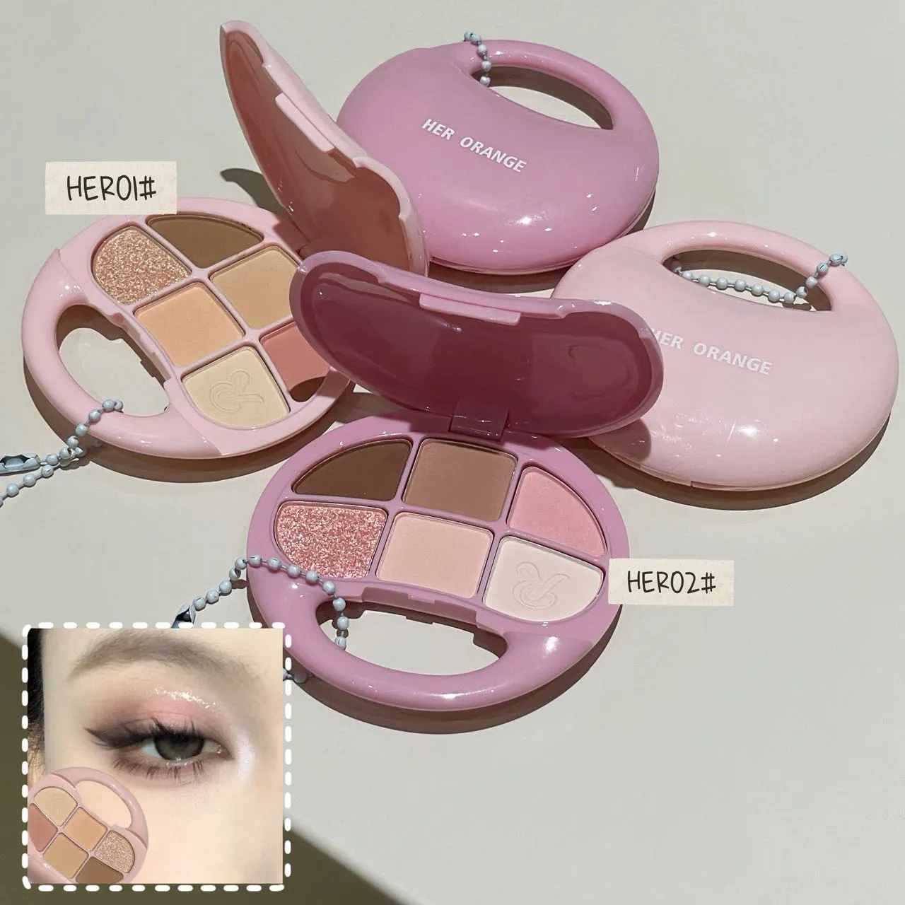 Rosa marrom seis cores disco de sombra de olho baixa saturação fosco perolado paleta de sombra coreano maquiagem fosco shimmer olho cosméticos