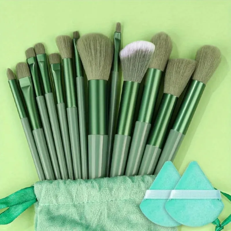Conjunto de pincéis de maquiagem 13 peças, pincel sintético premium, base, pó, corretivo, sombra, blush, cosméticos, viagem