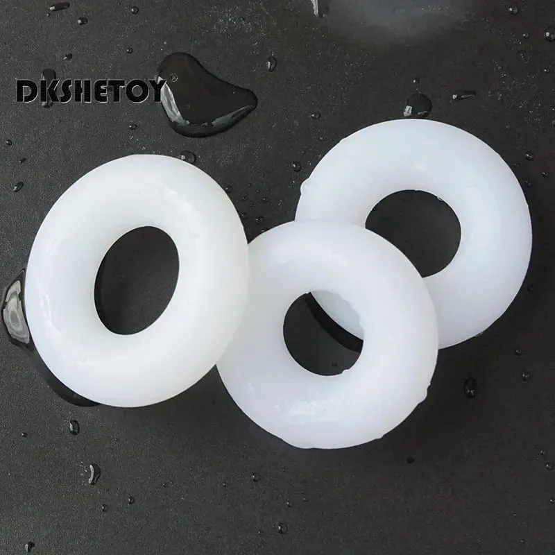 3pcs Soft Silicone Cock Ring S/M/L Size Dick Erection Ring Testicle Penis Ring Sex Toys For Men Delay Ejaculation Adult Supplies