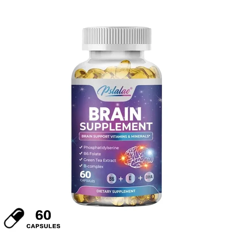 Suplemento cerebral - contém vitaminas B para apoiar a saúde do cérebro, melhorar a função cognitiva e melhorar a memória e a concentração
