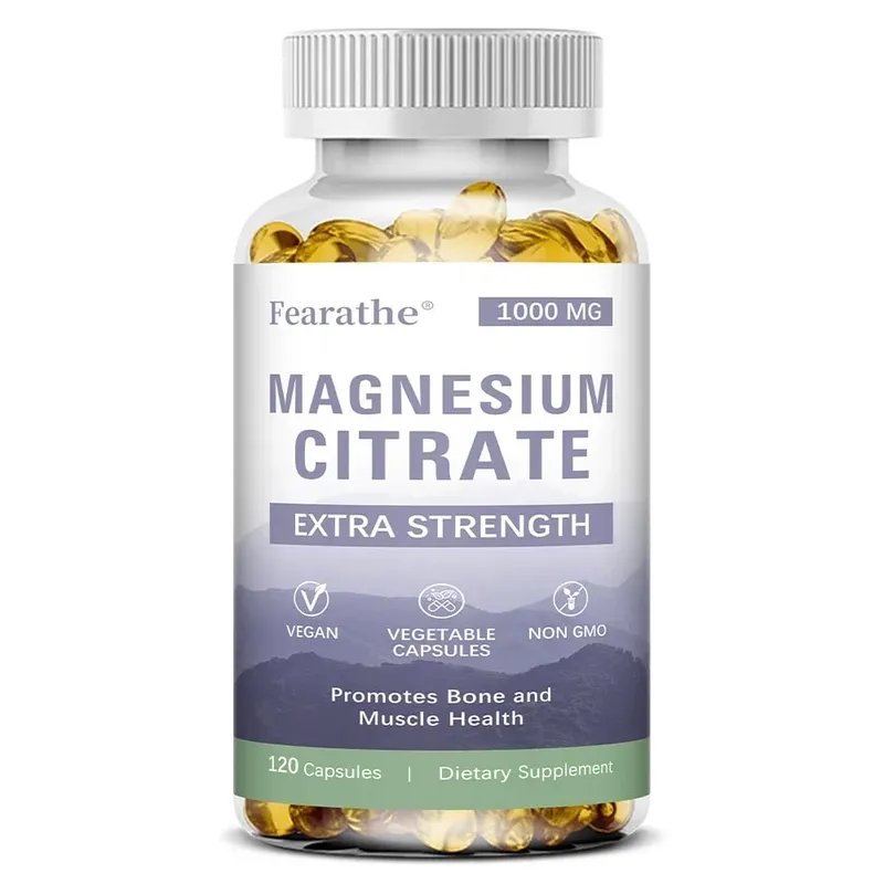 Magnesium Citrate 1000 Mg - Maximized Absorption Supports Muscle Nerve Bone Sleep and Heart Health - 120 Capsules