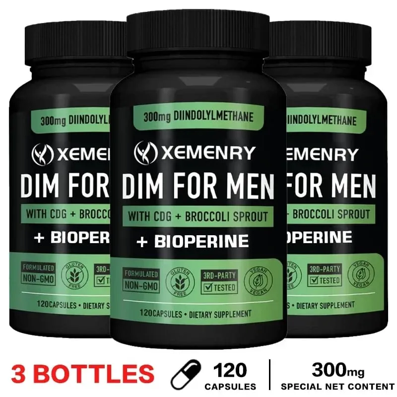 Cápsulas DIM - Apoiam o metabolismo da gordura Aumentam a massa muscular magra Aumentam a força muscular Melhoram o desempenho atlético
