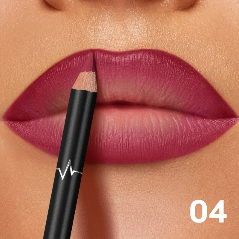 Pudaier 6-Color Waterproof Matte Lip Liner - Long-Lasting Non-Transfer Formula Matte Finish 6 Versatile Shades