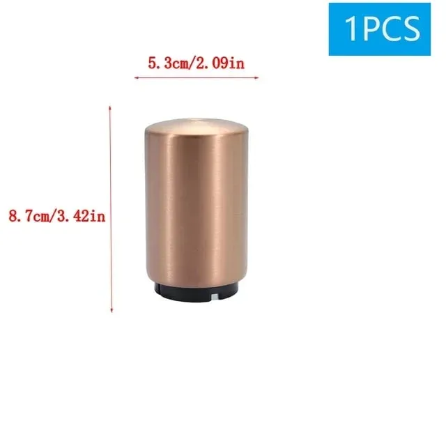 1/2 pçs abridor de garrafa de cerveja automático aço inoxidável push down abridor para ímã cerveja soda boné bar festa acessórios de cozinha