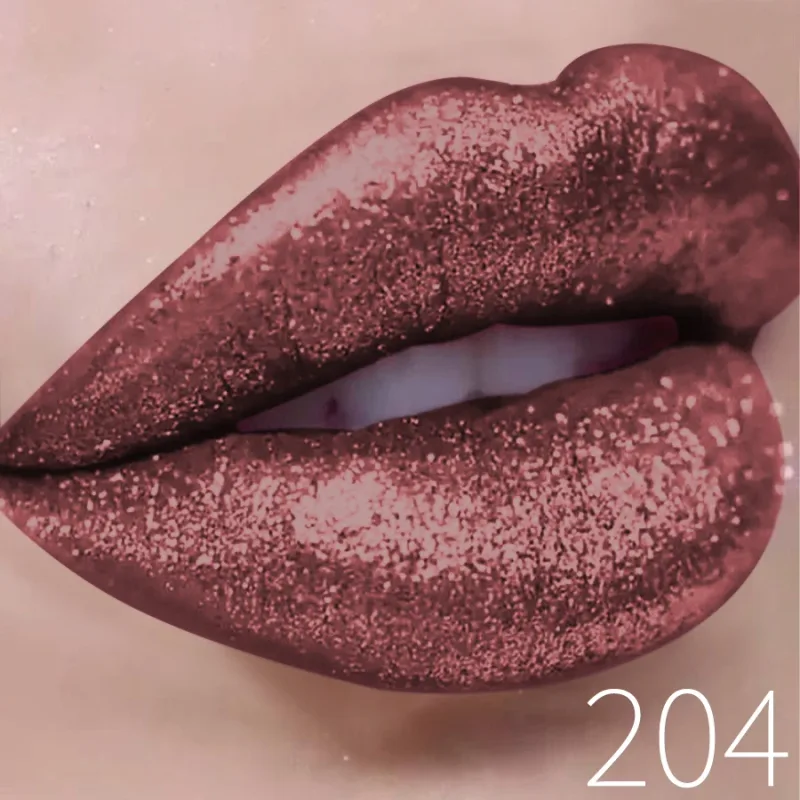 Batom líquido metálico com glitter, brilho labial de longa duração, à prova d'água, pérola brilhante, alta pigmentação, maquiagem coreana, presentes, 1 peça