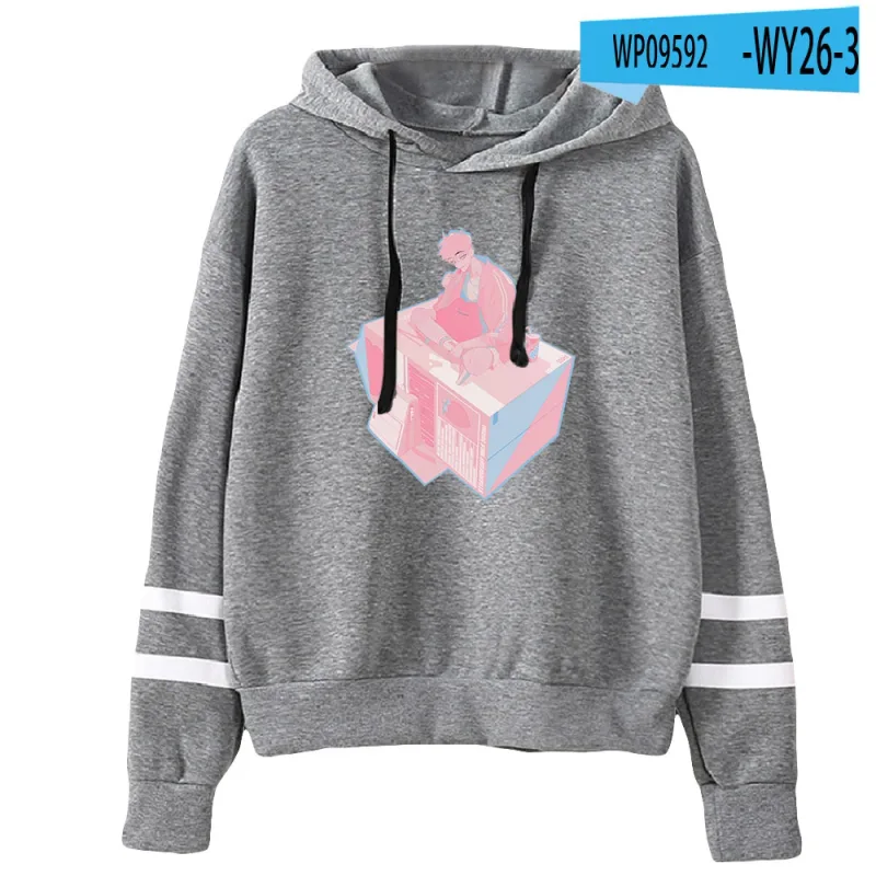 Link Click Anime Hoodie Unisex Pocketless Parallel Bars Sleeve Sweatshirts Women Men Hoodies Harajuku Streetwear Fashion Clothes