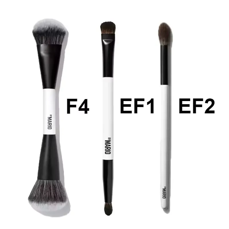 Mario Brush Set and 4-in-1 Glow Blush Blush Filter Flush Eye Check Blush Palette Matte Shimmer Long Lasting Women Daily Cosmetic