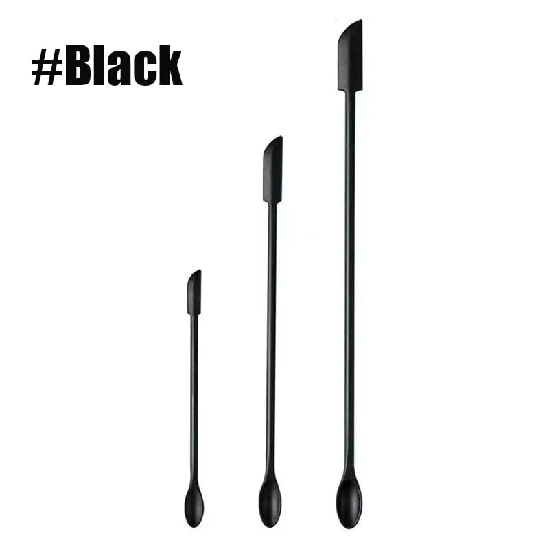 3 pçs conjunto de pincéis de maquiagem raspador de silicone mini macio cosméticos escavação colher jam raspagem colheres máscara facial escova