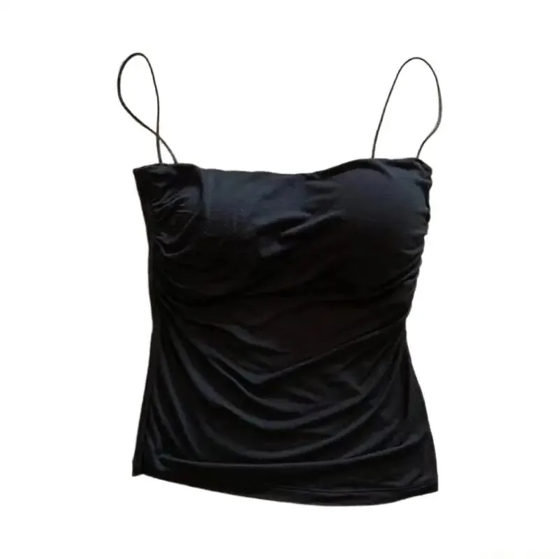 31BF Tops com sutiã embutido Camisola de verão Tops para sair