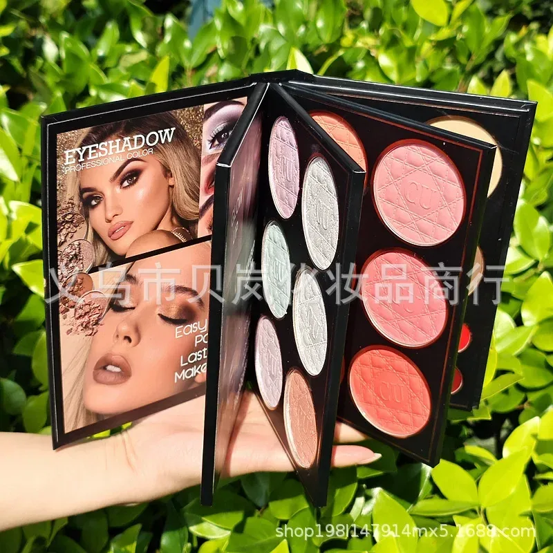 Paleta de sombras livro brilhante fosco glitter camaleão pigmentos prensados ​​profissional palco maquiagem kit cosplay 48 cores