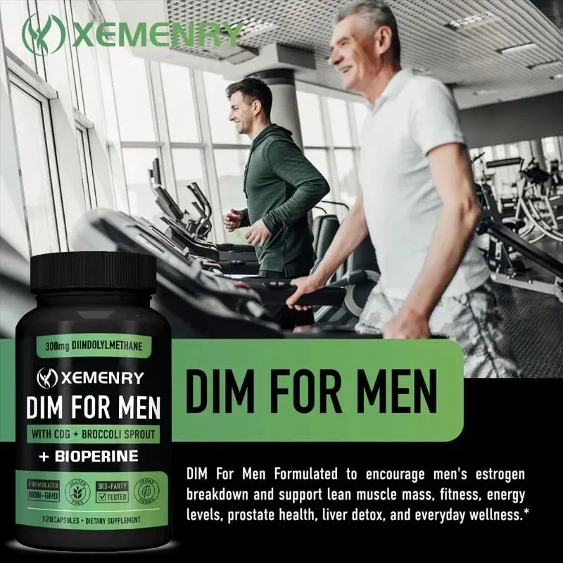 Cápsulas DIM - Apoiam o metabolismo da gordura Aumentam a massa muscular magra Aumentam a força muscular Melhoram o desempenho atlético