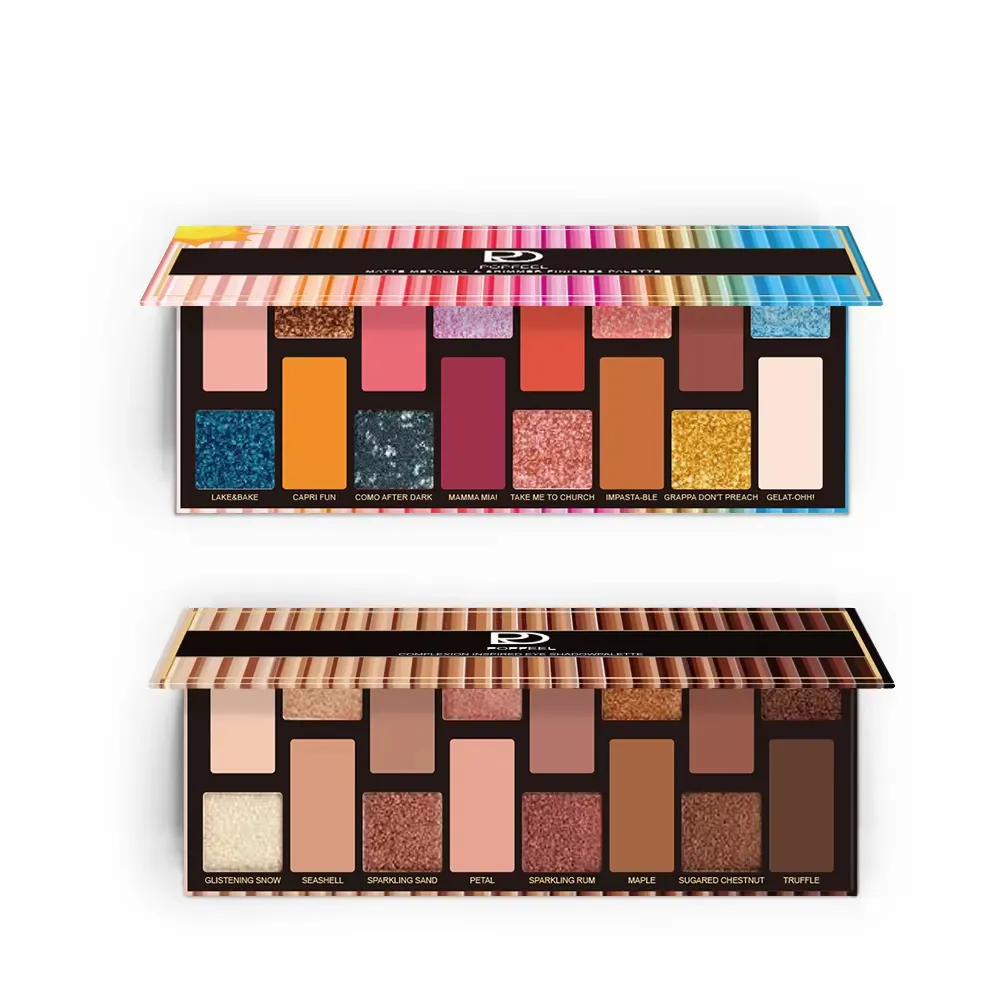 Paleta de sombras estilo coreano essencial, 16 cores, acabamento fosco, à prova d'água, à prova de suor, longa duração e à prova de manchas