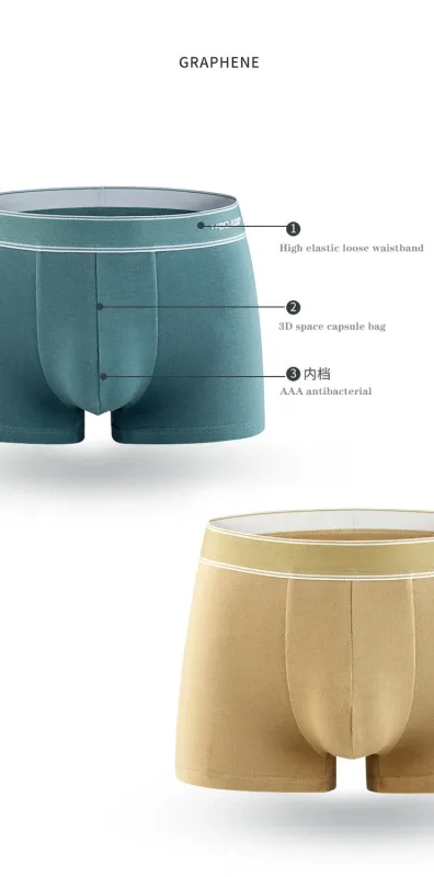 4Pcs/lot Men's Underwear Sexy Boxer Shorts Cotton Panties Man Solid Underpants Male Soft U Convex Lingerie Plus Size L-6XL — image 12
