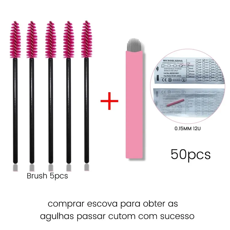 Disposable Eyelash Brushes Kits Microblading Needles Dia 0.15MM Micro Tebori Blades Tattoo Eyebrow Supplies Makeup Applicators — image 11