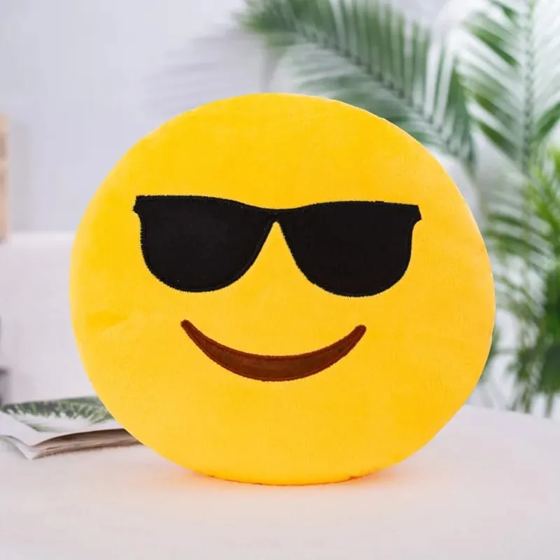 32cm Meme Emoji Smiley Face Plush Pillow Super Cute Soft Hugging Pillow for Sleeping Rest And Cushion - Toy Gift — image 5