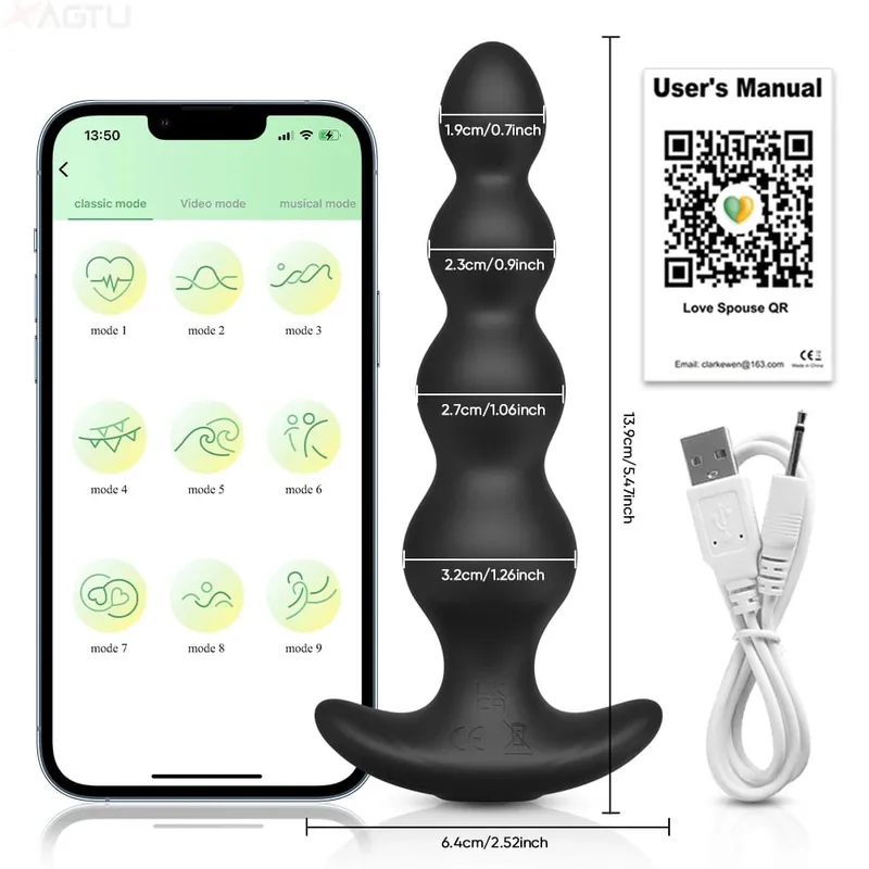 Vibrador anal rotativo 360 ° para homens, massageador de próstata, plugue anal, bolas anais, masturbador gay masculino, brinquedos sexuais para adultos