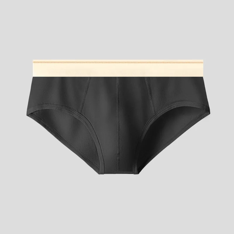 Cuecas triangulares masculinas de algodão puro, respiráveis ​​e confortáveis, cintura média, suaves e macias para a pele, cuecas adolescentes