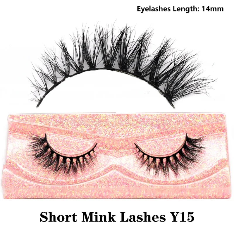 Half Eye Lashes Natural 3D Mink Short False Eyelashes Fluffy Wispy Cross Strip Fake Lashes Soft Half Eyelashes Extension Makeup — image 33