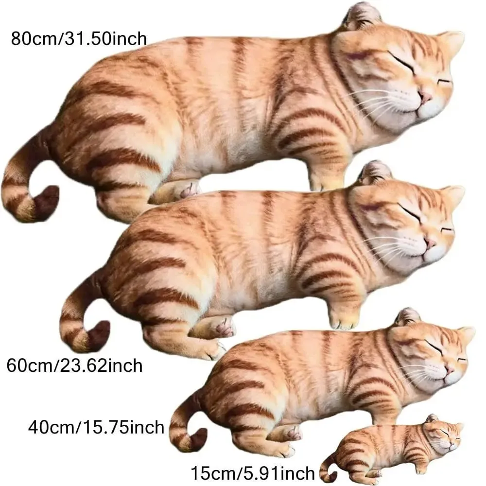 Material de pelúcia Travesseiro de Corpo Animal PP Algodão Cheio de Textura Macia Almofadas de Lance de Aves Padrão de Gato Tamanho de 40cm
