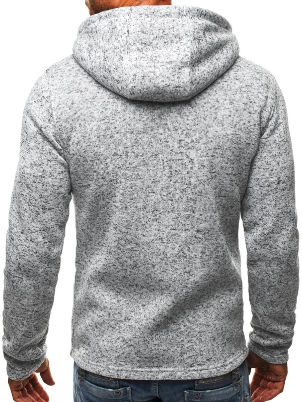Moletom com capuz masculino com bolsos laterais com zíper de lã fina cor sólida agasalho casual diário com capuz ao ar livre mangas compridas