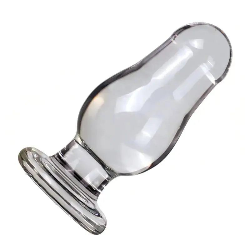 Vibrador de vidro de grande diâmetro, masturbador feminino, estimulação da próstata masculina, expansor anal, brinquedo sexual adulto para maior prazer