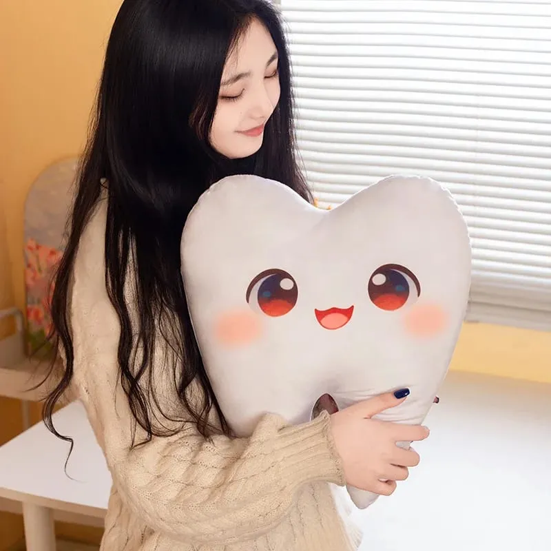 Simulation Lovely Tooth Plush Toys Cute Expression White Teeth Stuffed Soft Pillow Funny Sofa Cushion Gift For Children Gifts