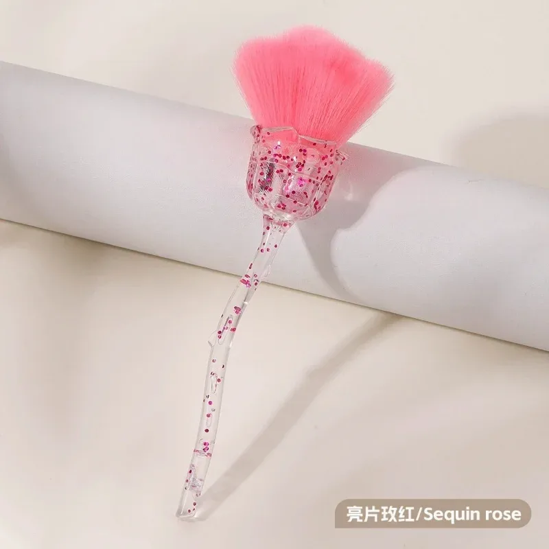 Rose Flower Shape Makeup Brush Round Makeup Loose Powder Brushes Manicure Nail Polishing Dust Removal Brush Beauty Make Up Tools