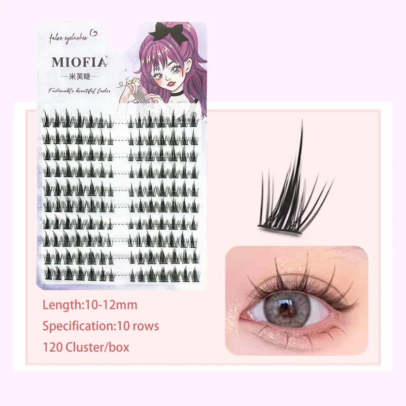 Cluster Lashes Natural Eyelash Extension Fluffy Fox Eye Lashes Mixed Tary Large Capacity Anime Lashes DIY Eyelash Cluster