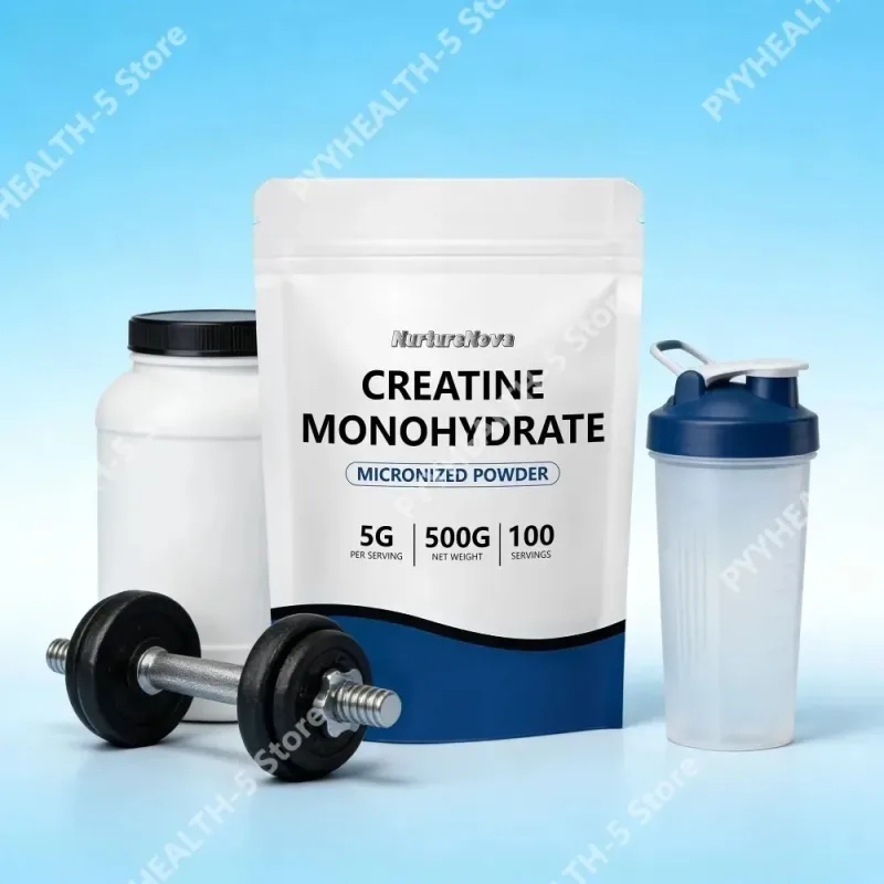 Creatina monohidratada em pó micronizada 500g 100 porções 5g colher suplemento de nutrição esportiva para homens e mulheres