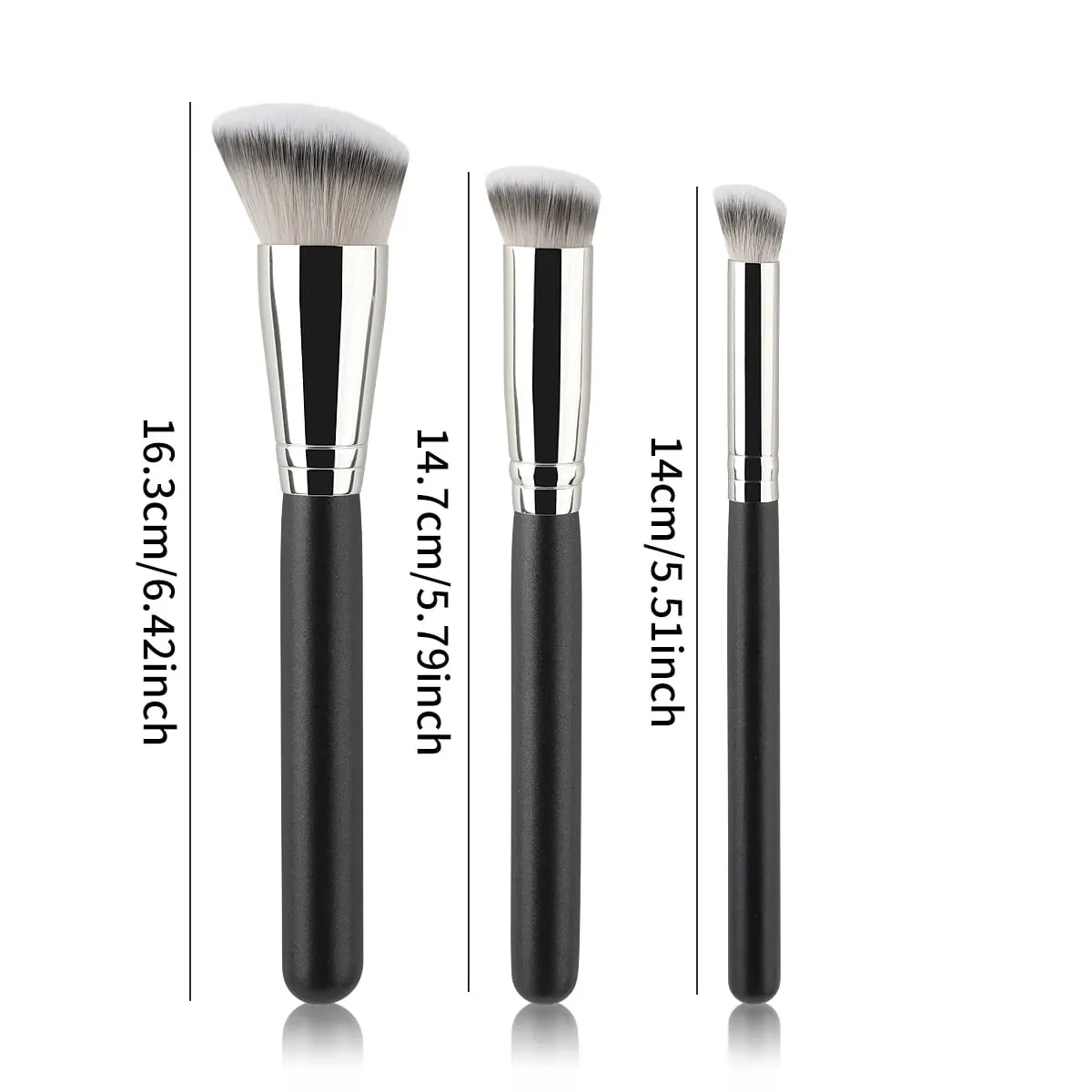 1/3 pçs fundação corretivo escova premium contorno blush escovas impecável sob o olho denso rosto pincel de maquiagem para misturar