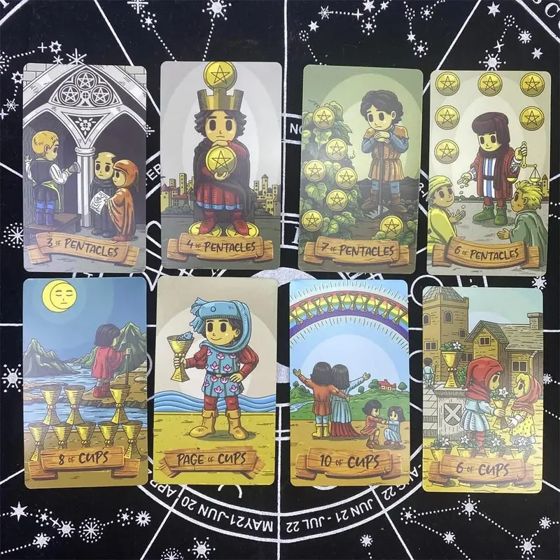 Smithtiny Tarot Cards Board Games for Divination Personal Use Tarot Deck Full English Version