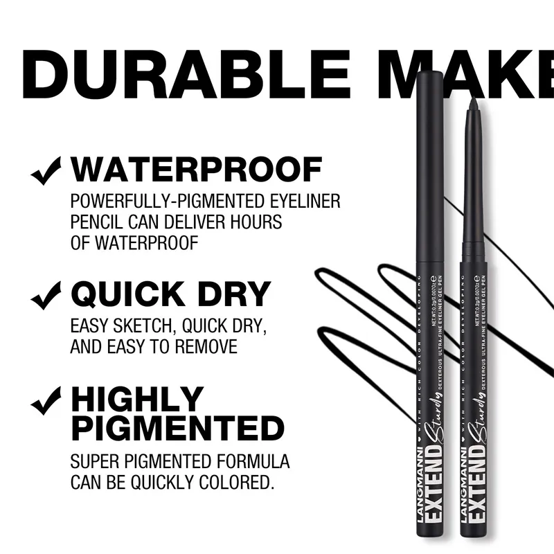 Waterproof Eyeliner Gel Pencil Gold Brown Lying Silkworm Pen Soft Easy Wear High Pigment Matte Eyeliner Lasting Shiny Eye Makeup