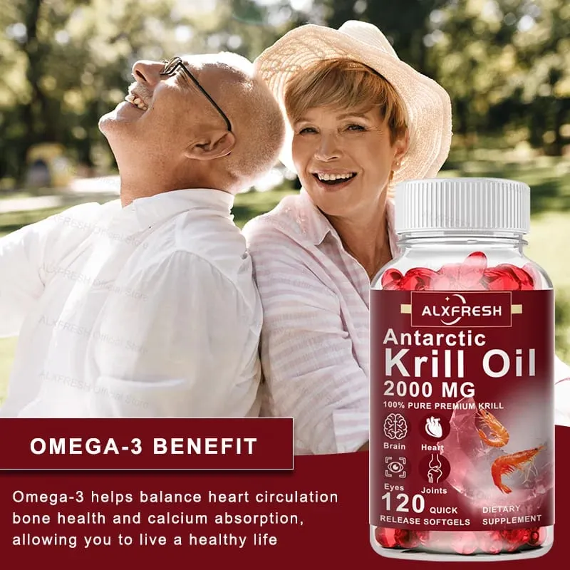 Krill Oil Capsules Improve Cholesterol Mood Antidepressant Effects Cardiovascular Protection Brain Cognitive Anti-inflammatory