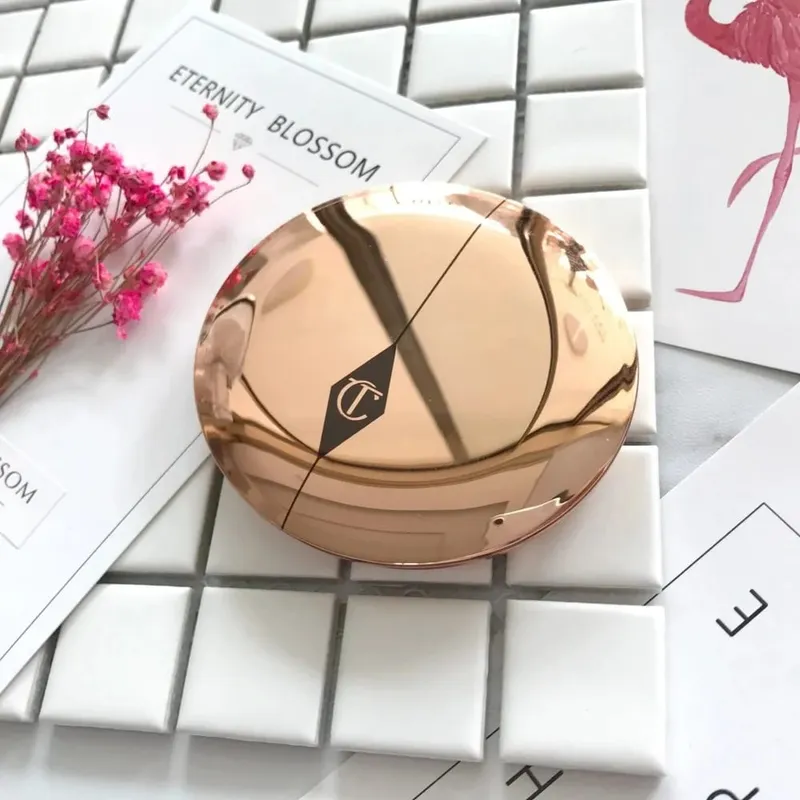 Charlotte tilbury batom líquido base iluminador pó prensado blush facial corretivo base maquiagem cosméticos